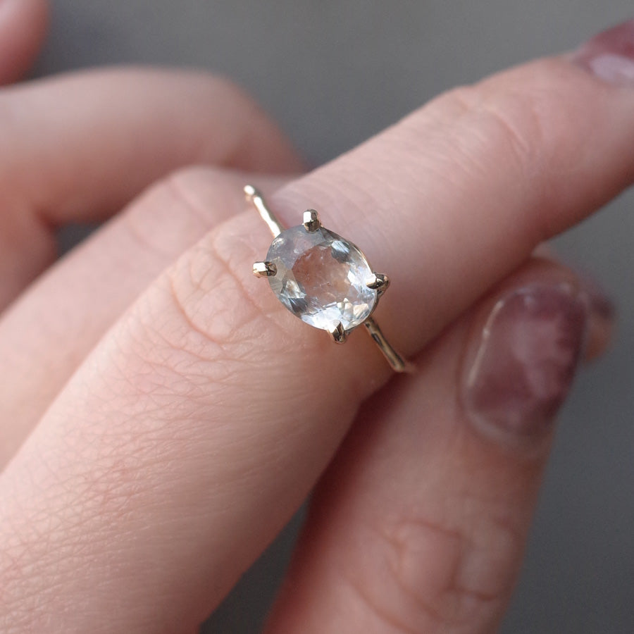 Charm Ring No.1488/ Moss Aquamarine
