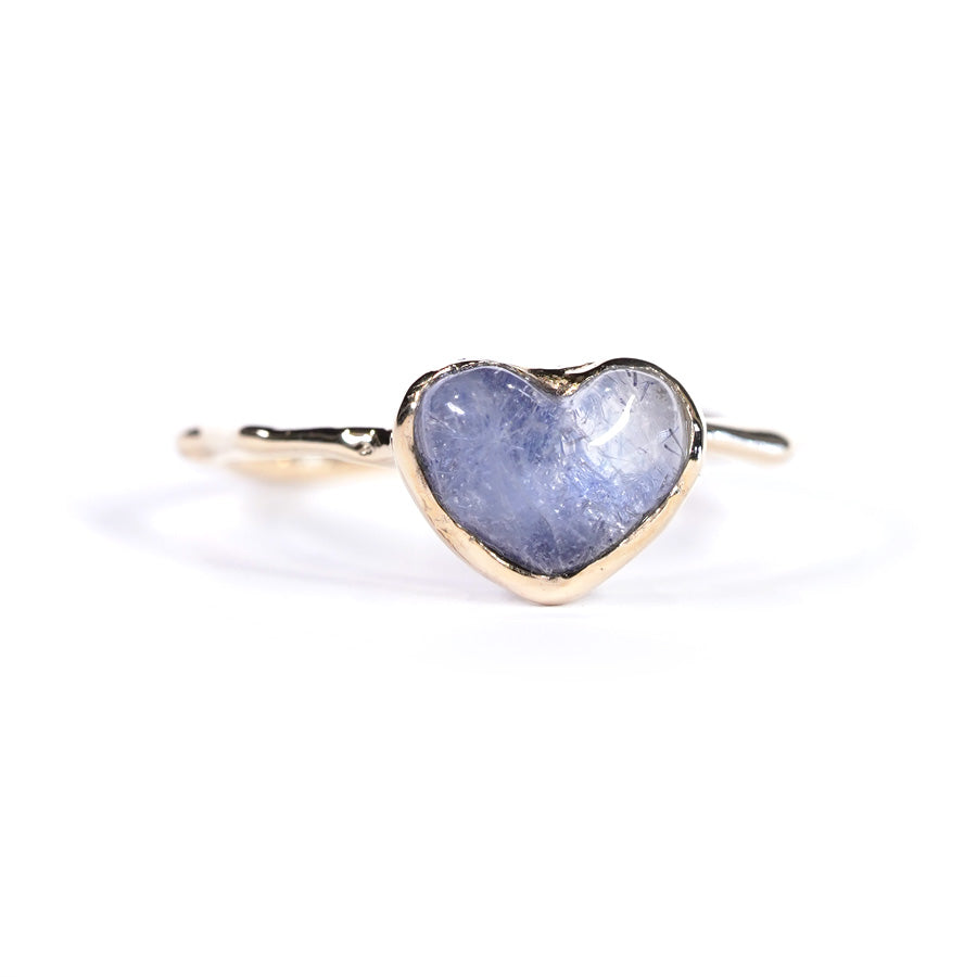 Charm Ring No.1490/ Dumortierite in Quartz