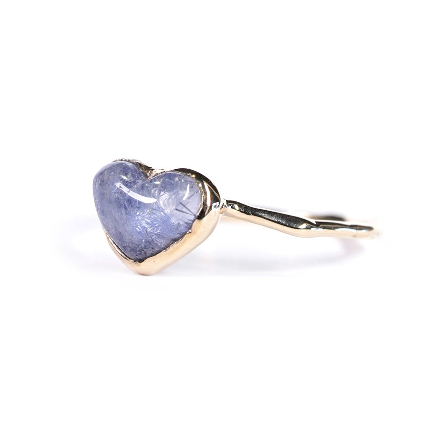 Charm Ring No.1490/ Dumortierite in Quartz