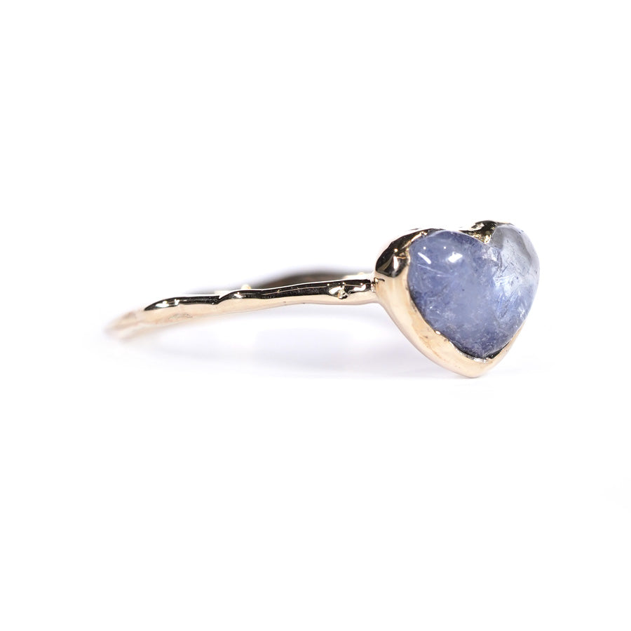 Charm Ring No.1490/ Dumortierite in Quartz