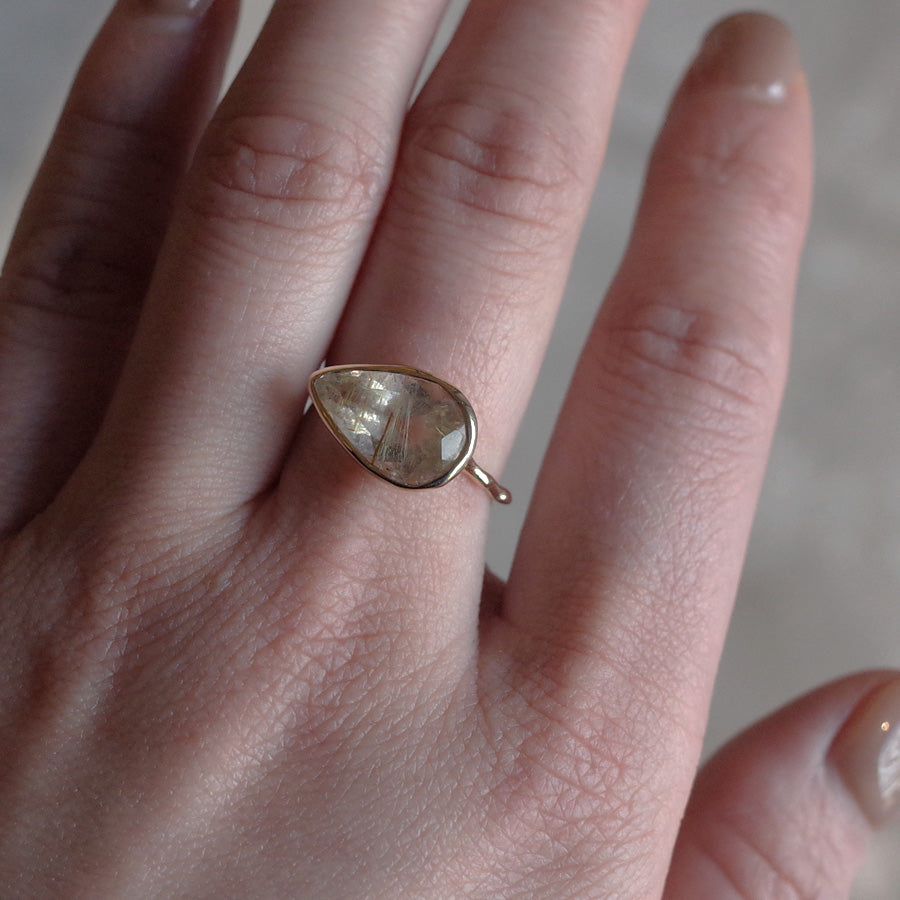 Charm Ring No.1492/ Rutilelated Quartz