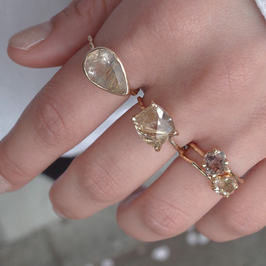 【Private page】Charm Ring No.1475/ Rutilelated Quartz