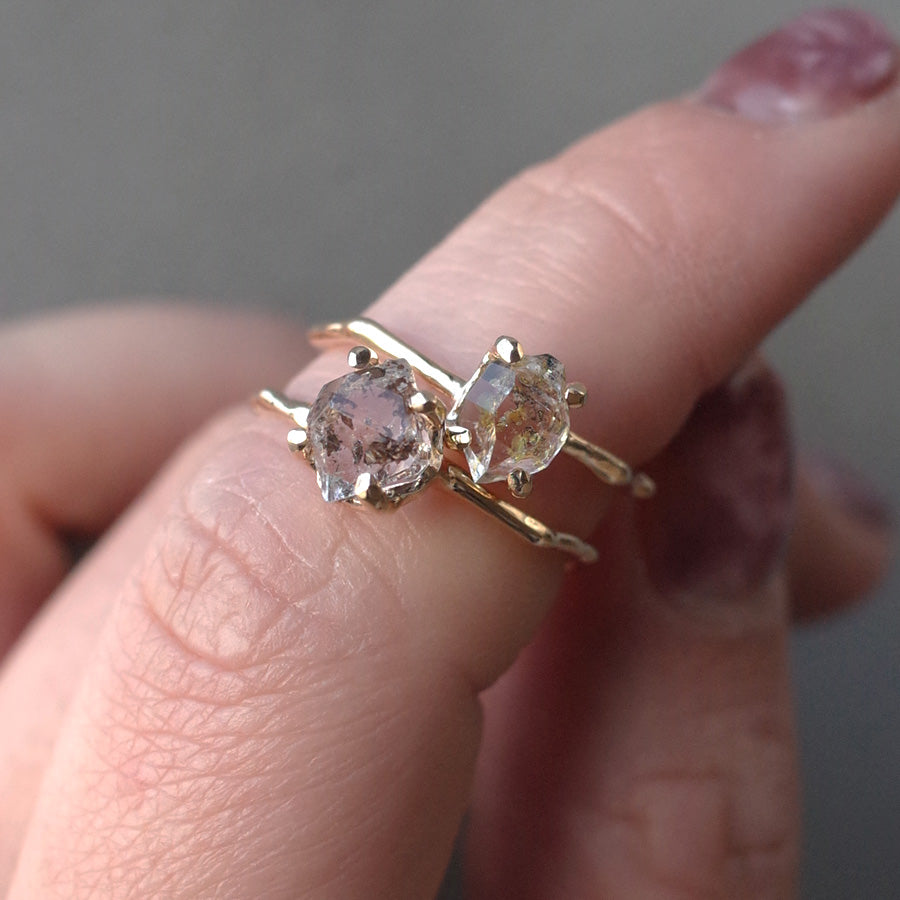 Charm Ring No.1497/ Herkimer Diamond