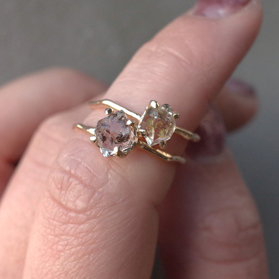 Charm Ring No.1497/ Herkimer Diamond