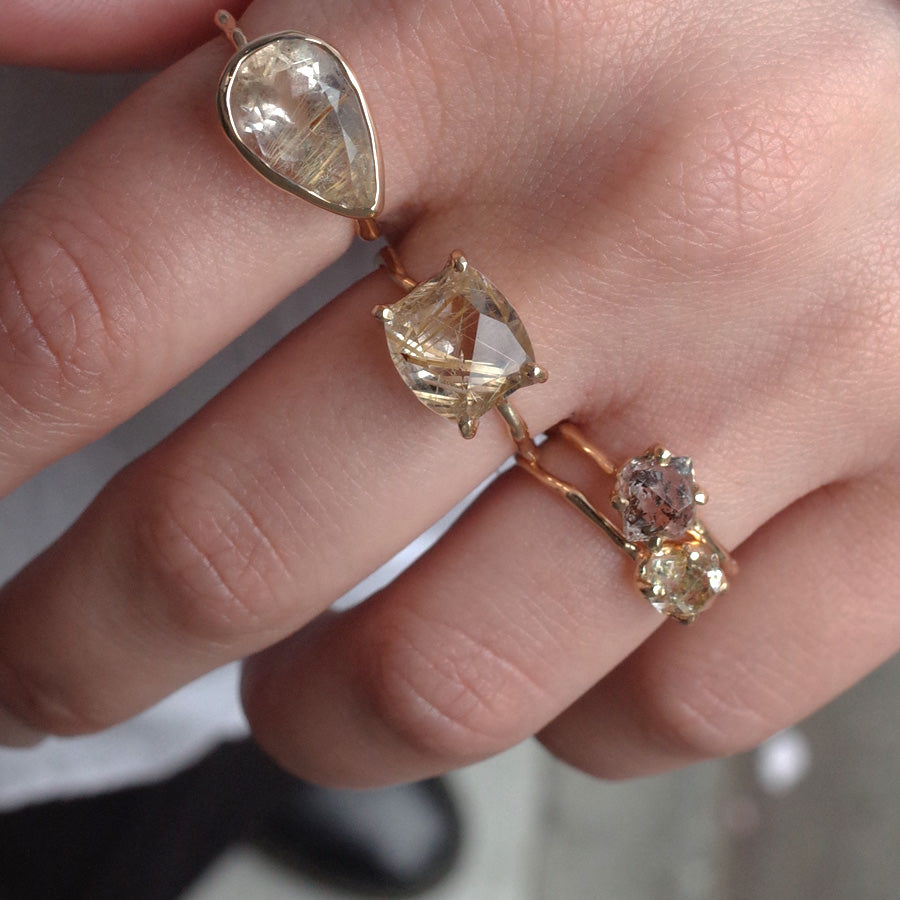 Charm Ring No.1497/ Herkimer Diamond
