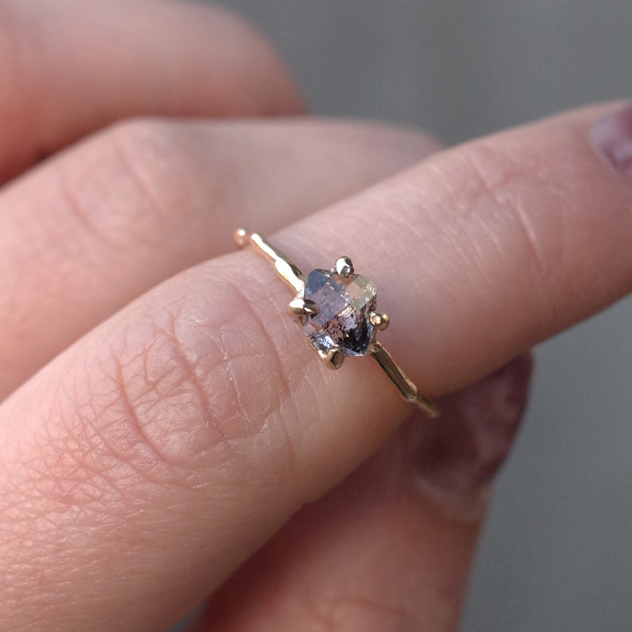 Charm Ring No.1498/ Herkimer Diamond