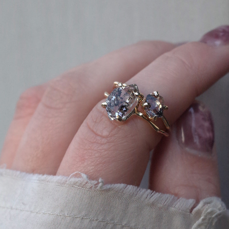 Charm Ring No.1498/ Herkimer Diamond
