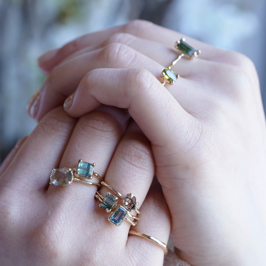 Charm Ring No.1498/ Herkimer Diamond