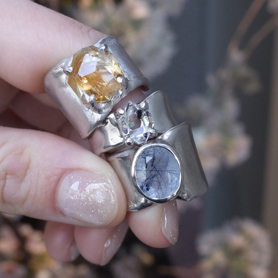 Charm Ring №1091 / Herkimer Diamond