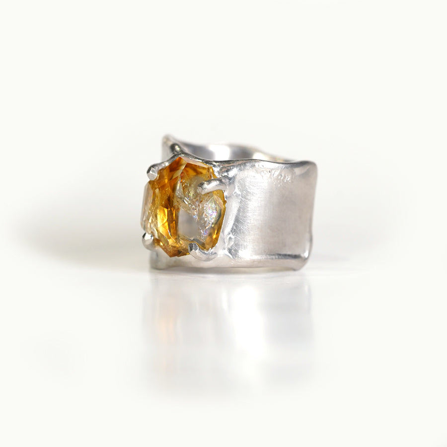 Charm Ring №1091 / Herkimer Diamond