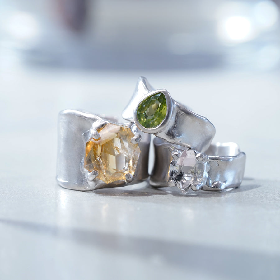 Charm Ring №1091 / Herkimer Diamond