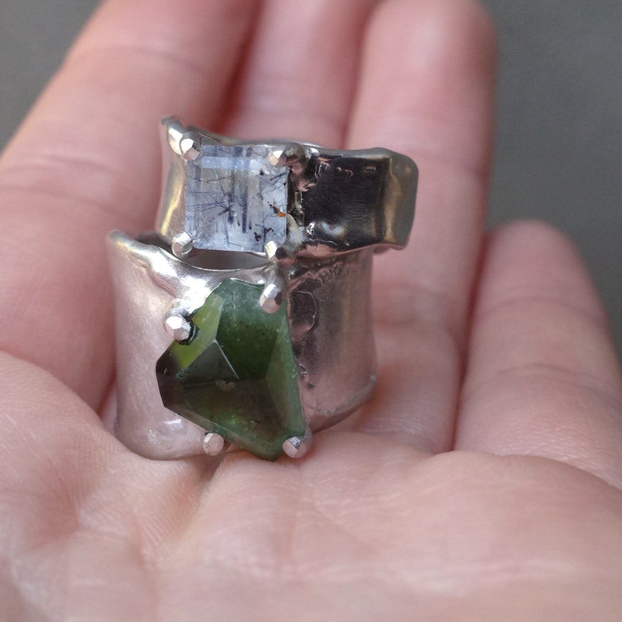 Charm Ring №1091 / Herkimer Diamond