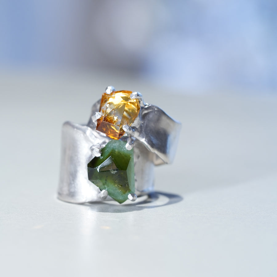 Charm Ring №1091 / Herkimer Diamond