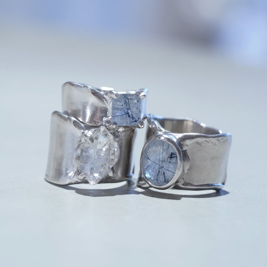 Charm Ring №1091 / Herkimer Diamond