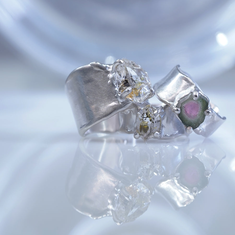 Charm Ring №1091 / Herkimer Diamond