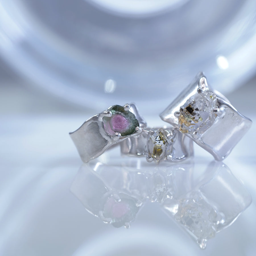 Charm Ring №1091 / Herkimer Diamond