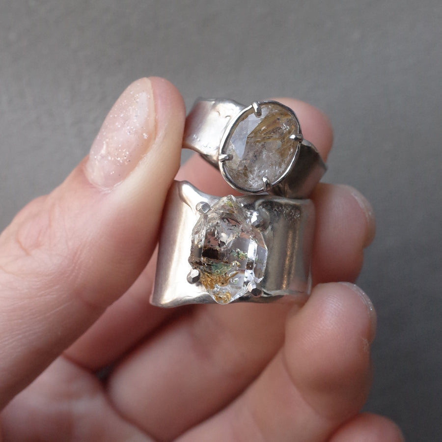 Charm Ring №1091 / Herkimer Diamond