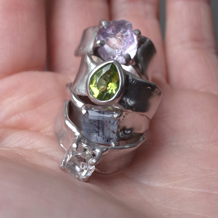 Charm Ring №1091 / Herkimer Diamond