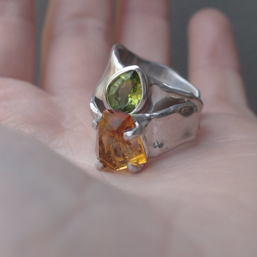Charm Ring №1091 / Herkimer Diamond