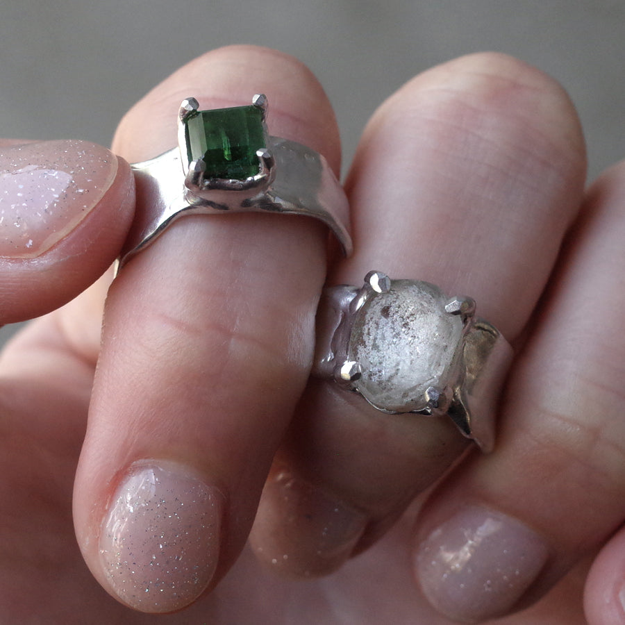 Charm Ring №1091 / Herkimer Diamond