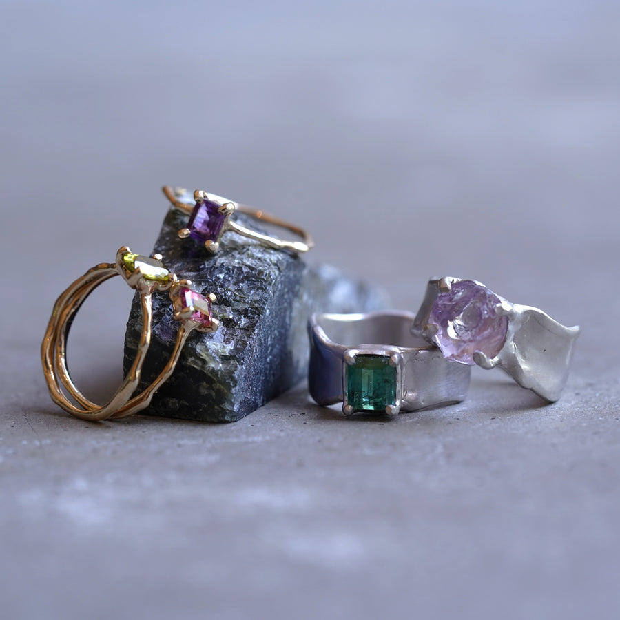 Charm Ring  №1716/ Tourmaline