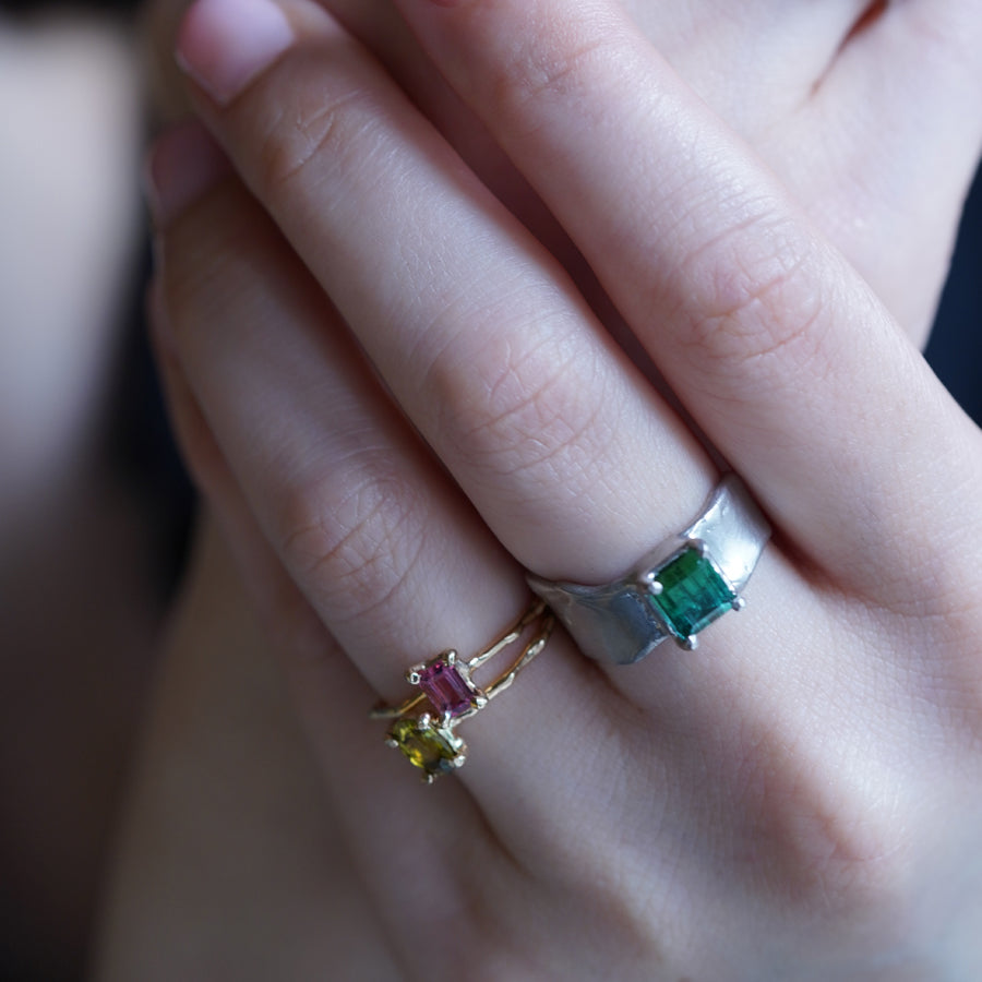 Charm Ring  №1716/ Tourmaline