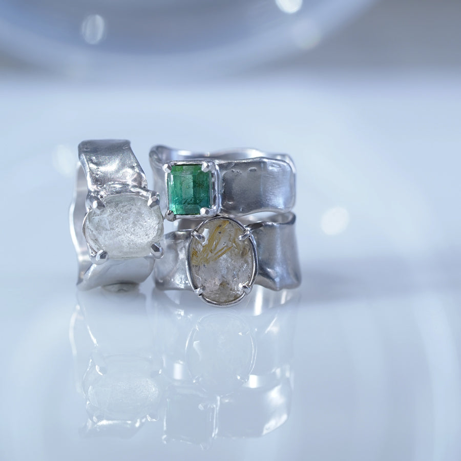 Charm Ring №1091 / Herkimer Diamond