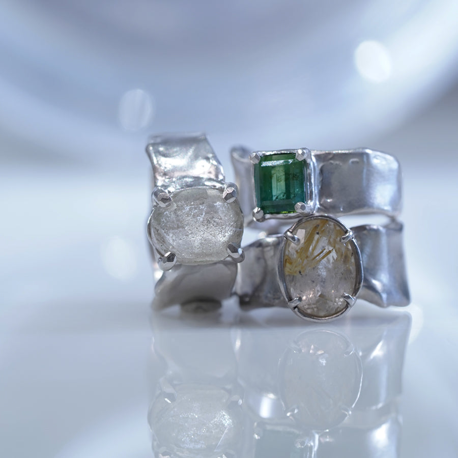 Charm Ring №1091 / Herkimer Diamond