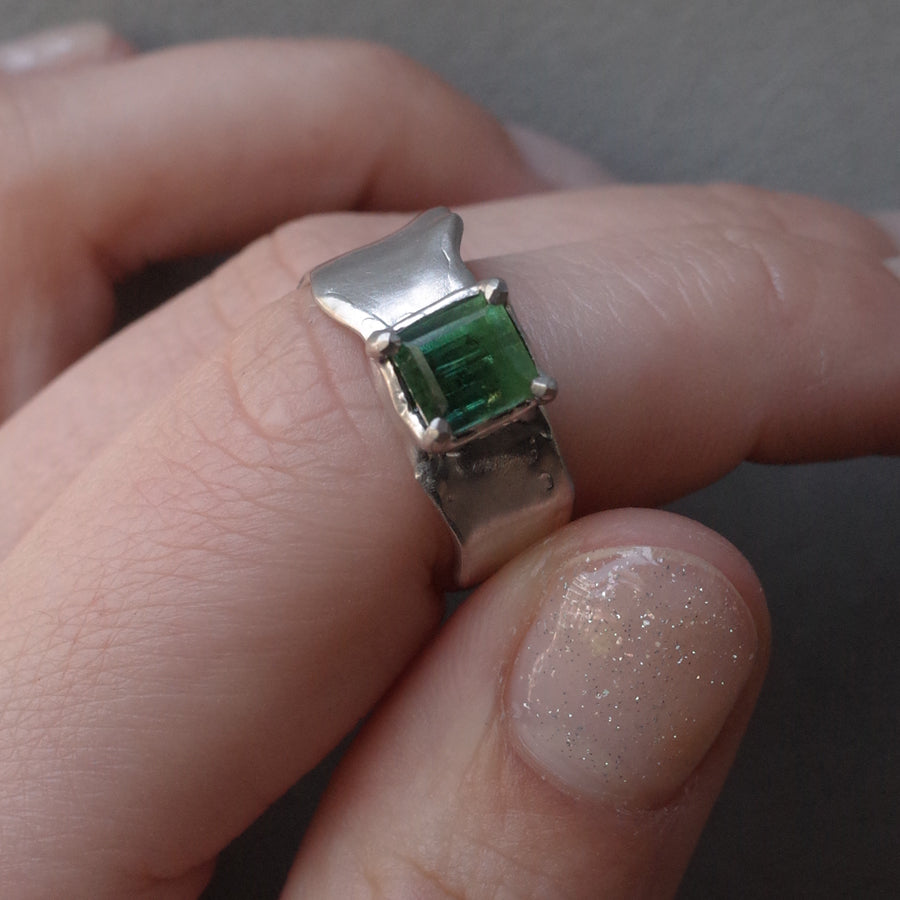 Charm Ring №1091 / Herkimer Diamond