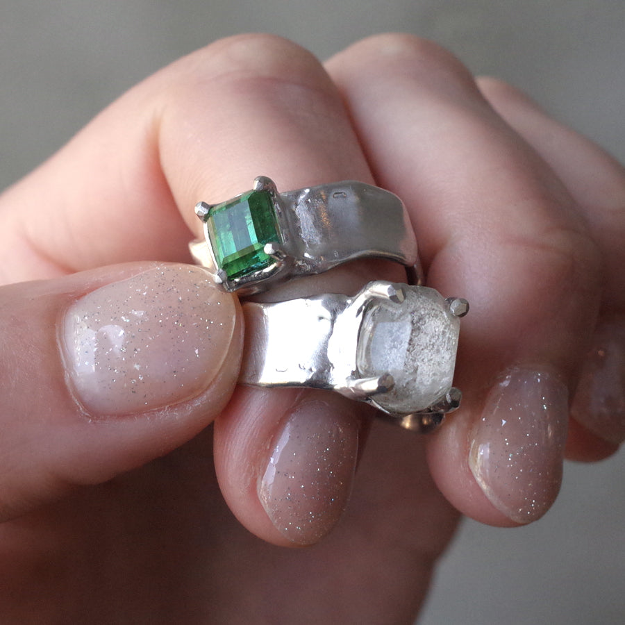Charm Ring №1091 / Herkimer Diamond