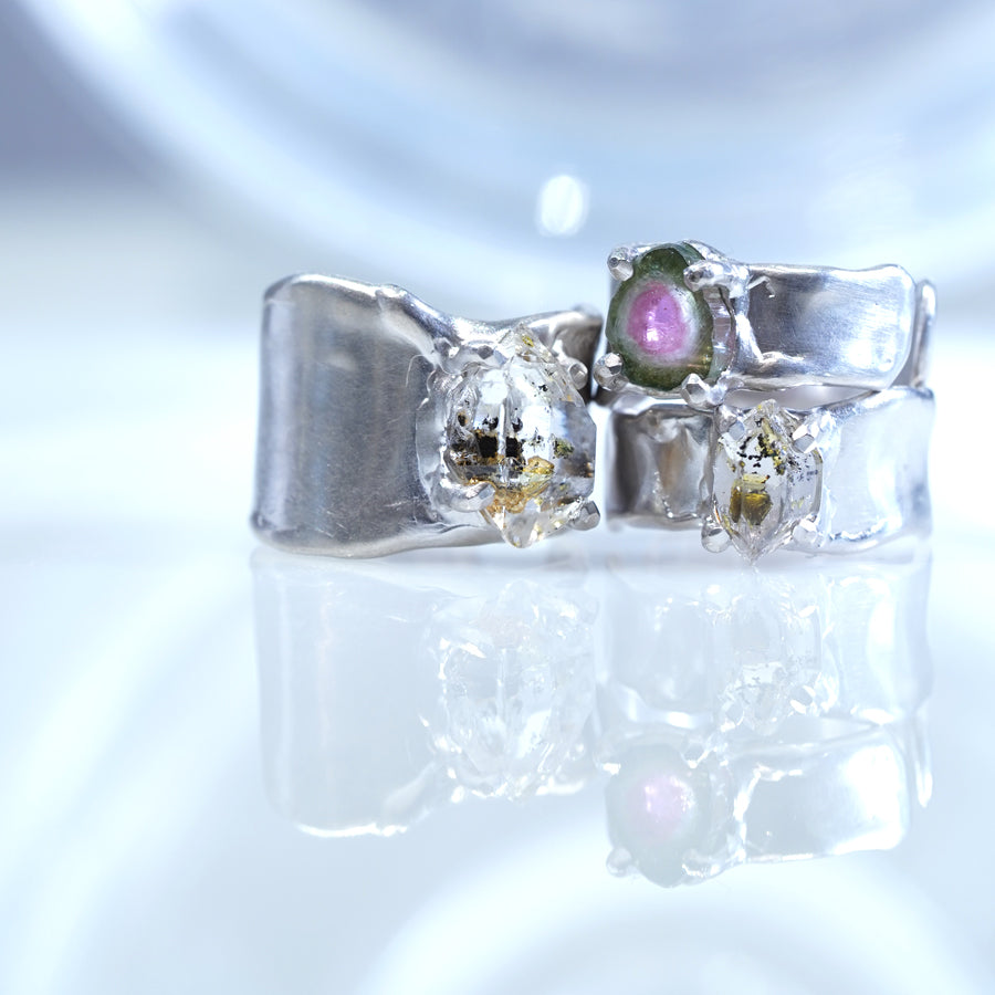 Charm Ring №1091 / Herkimer Diamond