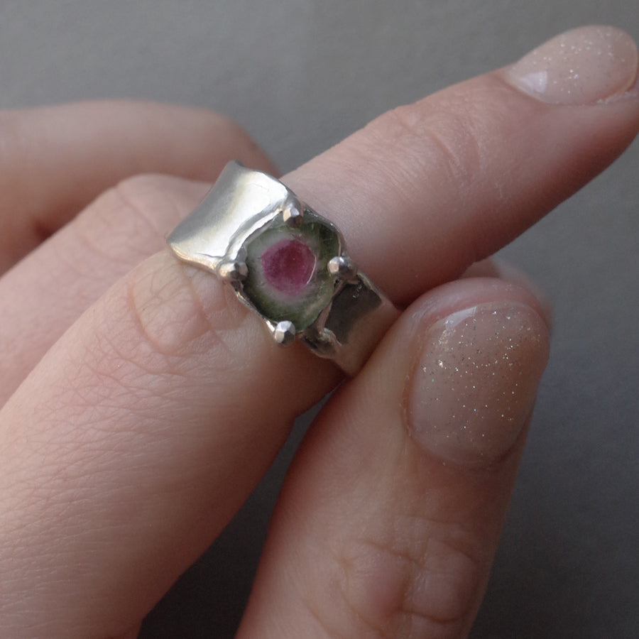 Charm Ring №1091 / Herkimer Diamond