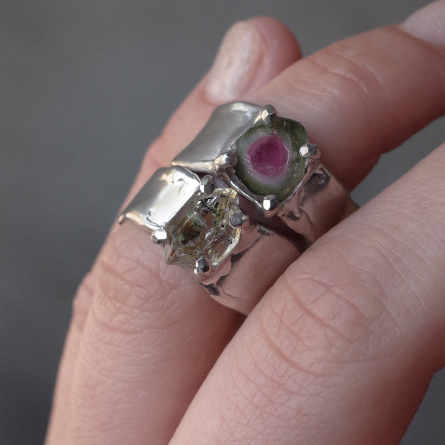 Charm Ring №1091 / Herkimer Diamond