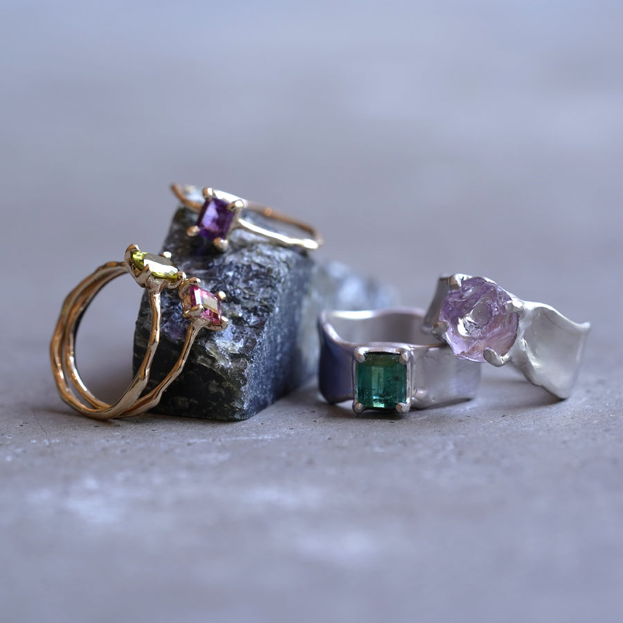 Charm Ring  №1719/ Amethyst