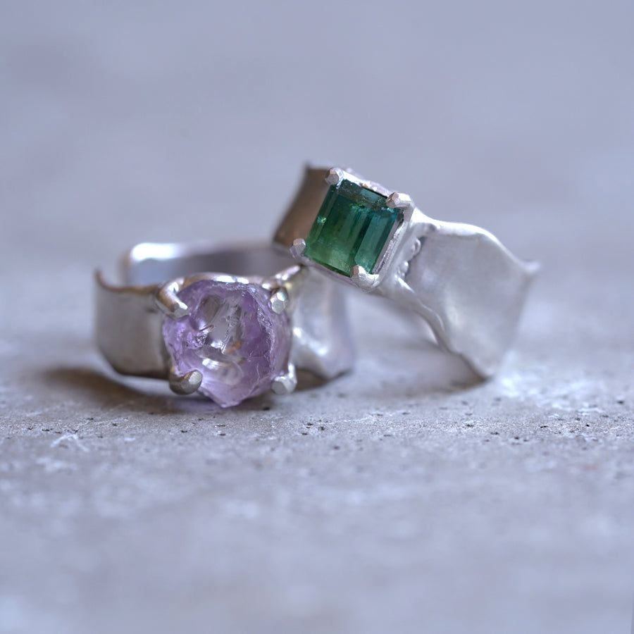 Charm Ring  №1719/ Amethyst