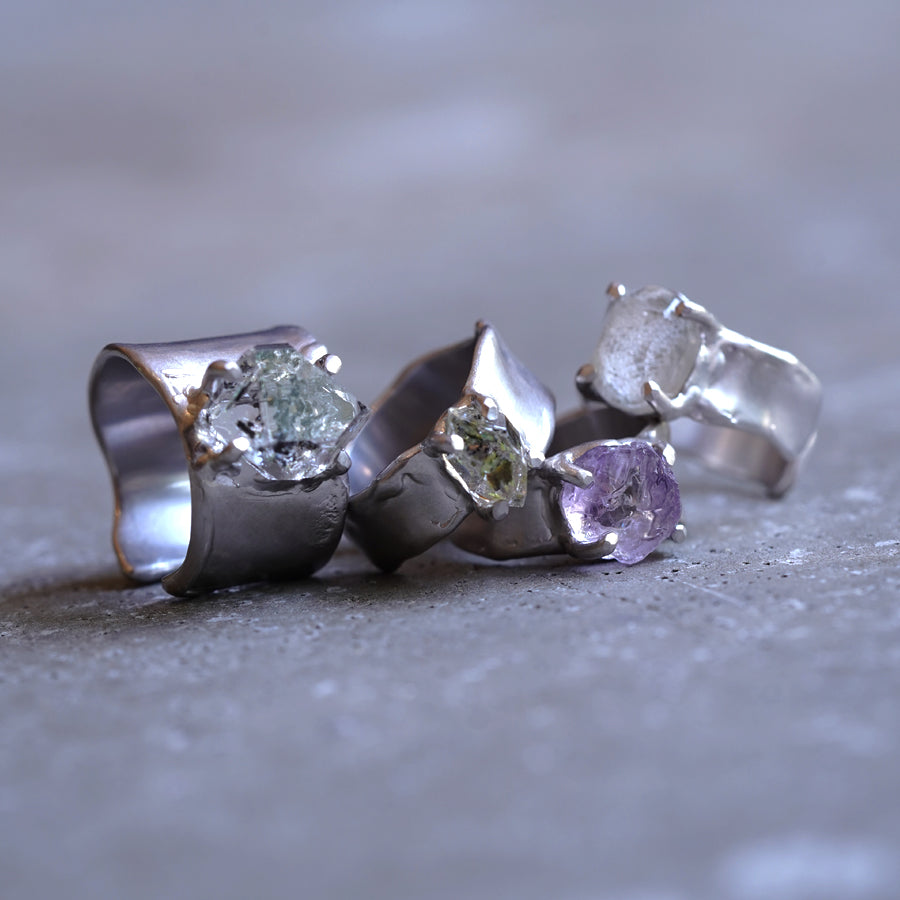 Charm Ring  №1719/ Amethyst