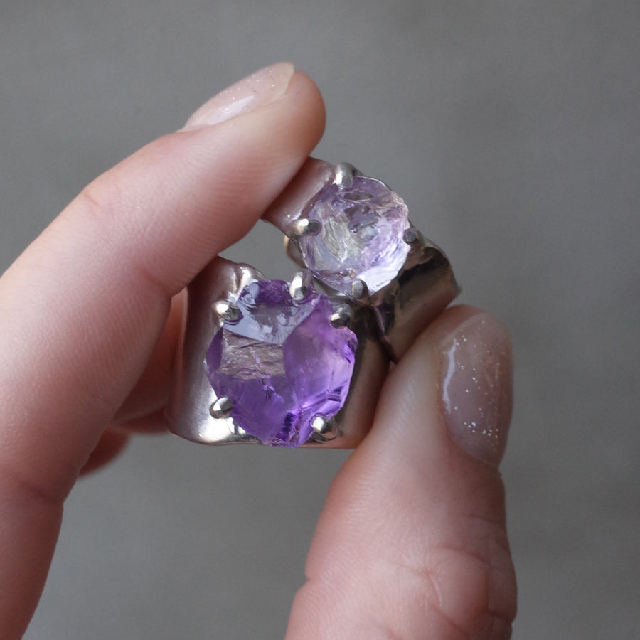Charm Ring  №1719/ Amethyst