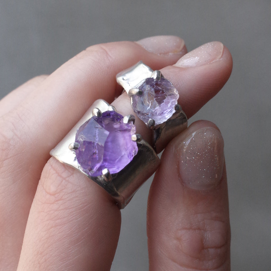 Charm Ring  №1719/ Amethyst