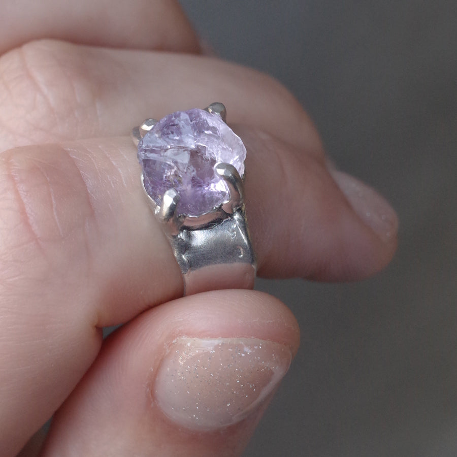 Charm Ring  №1719/ Amethyst