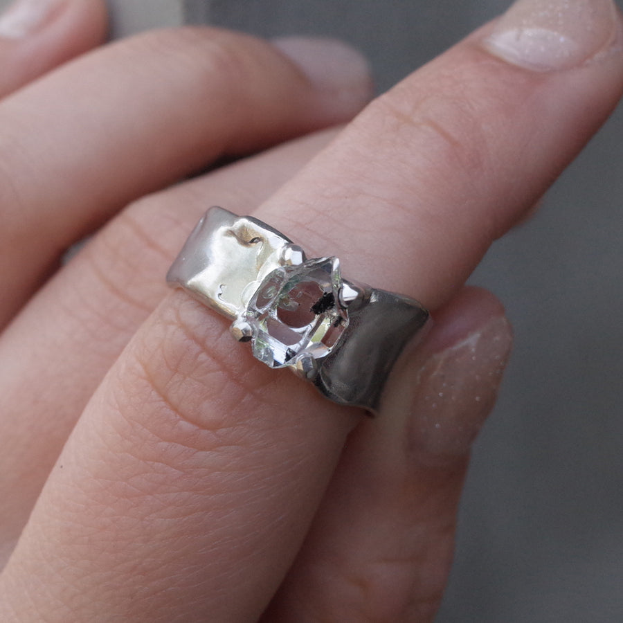 Charm Ring  №1723/ Herkimer Diamond