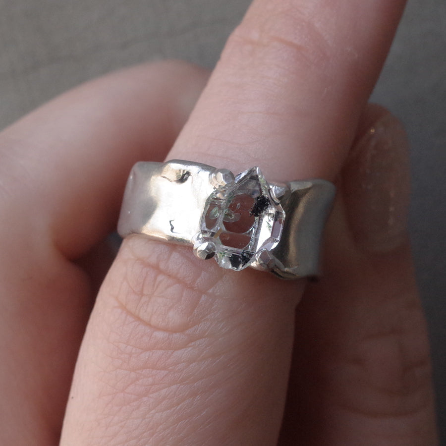 Charm Ring  №1723/ Herkimer Diamond
