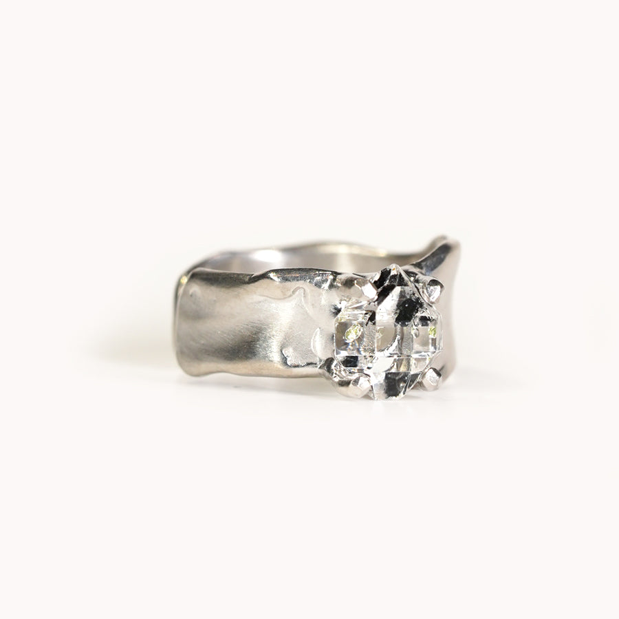 Charm Ring  №1723/ Herkimer Diamond