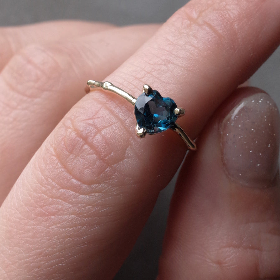 Charm Ring No.1730/  London Blue Topaz