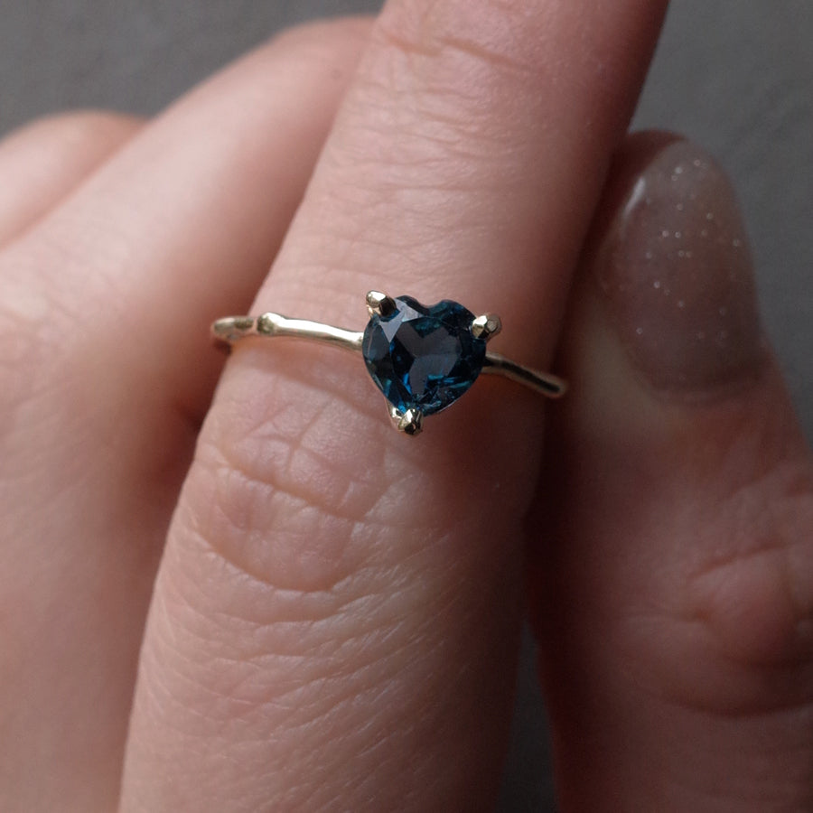 Charm Ring No.1730/  London Blue Topaz