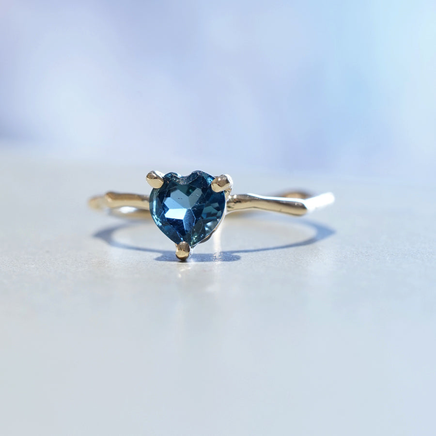 Charm Ring No.1730/  London Blue Topaz