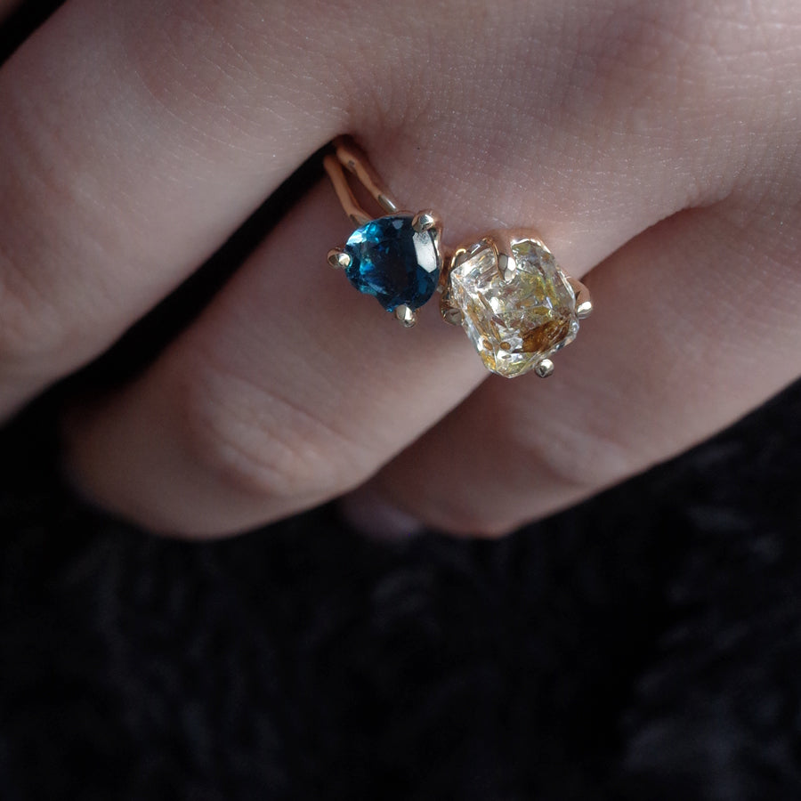 Charm Ring No.1730/  London Blue Topaz