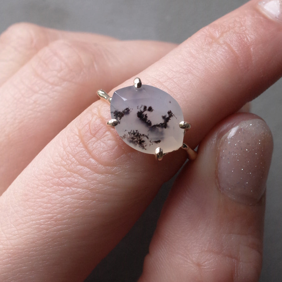 Charm Ring No.1731/  Dendritic Agate