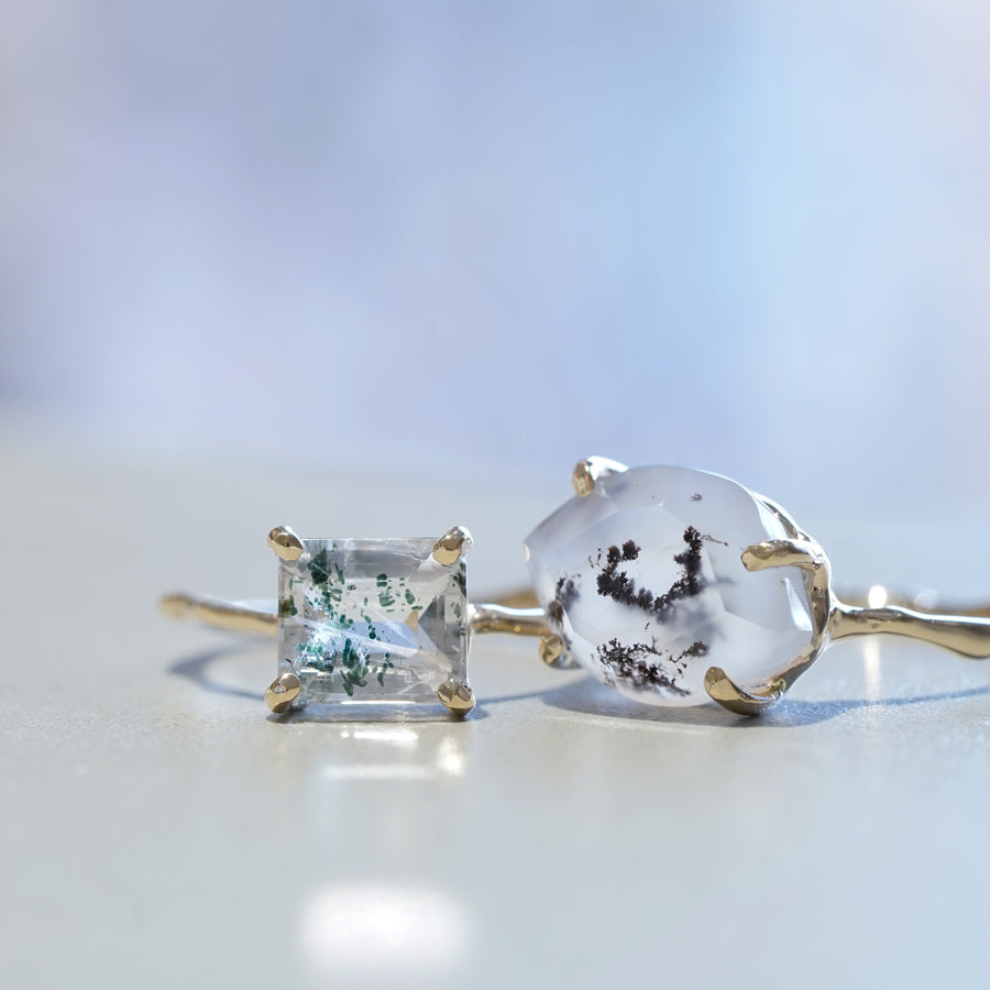 Charm Ring No.1731/  Dendritic Agate