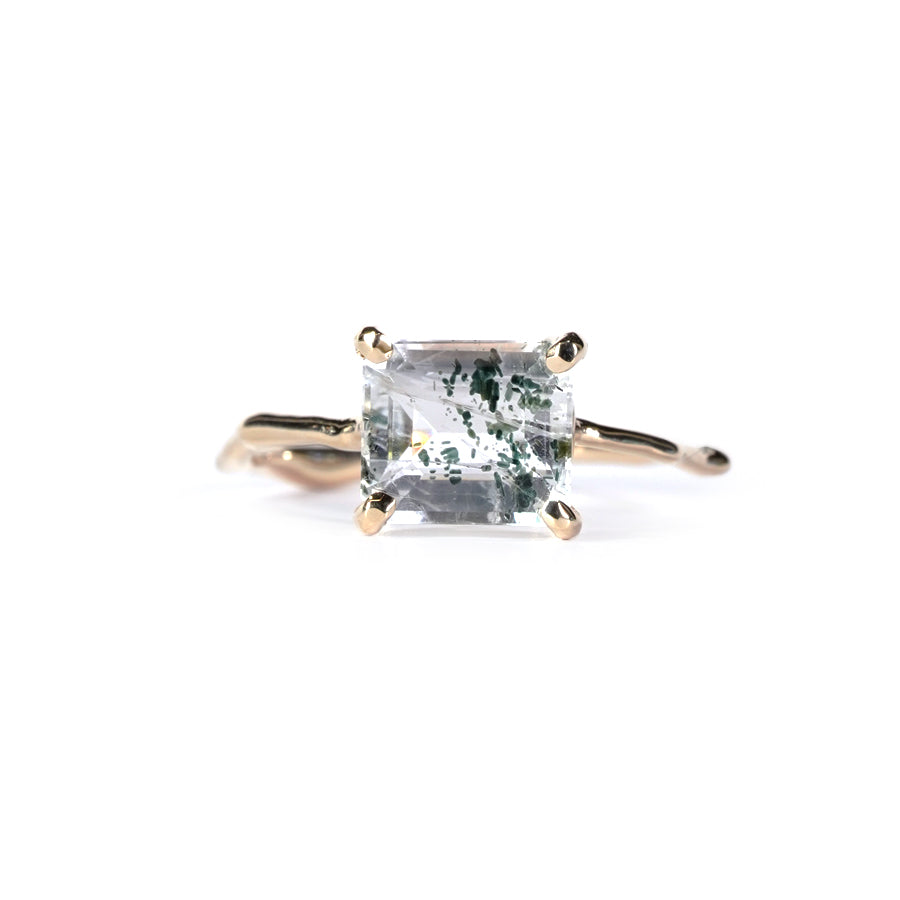 Charm Ring No.1732/  Tremolite in Quartz