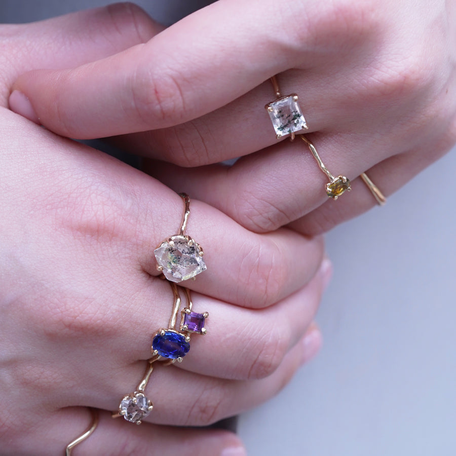 Charm Ring No.1736/ Oil in Quartz